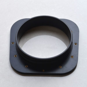 Fume cabinet glove port ring and flange