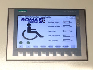 Wheelchair Measuring Jig for Roma Medical